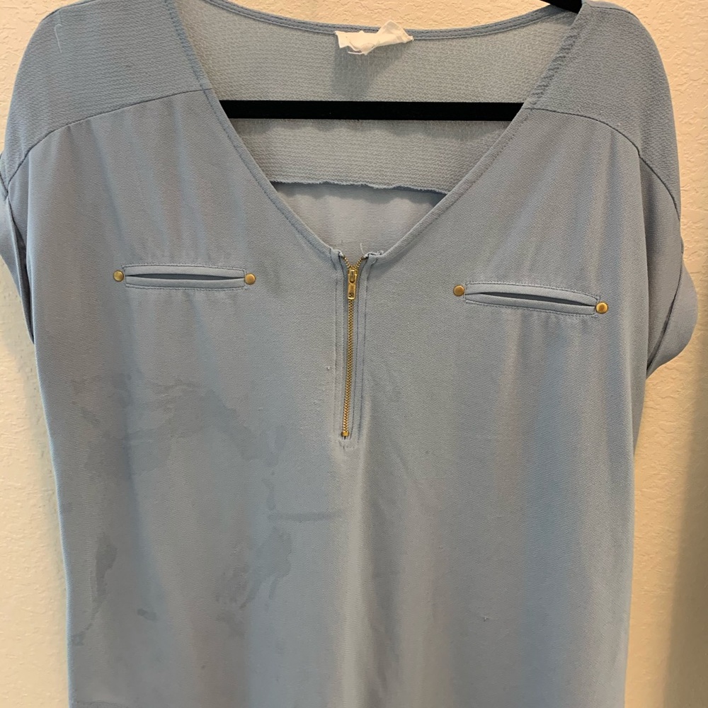 Light blue blouse size large